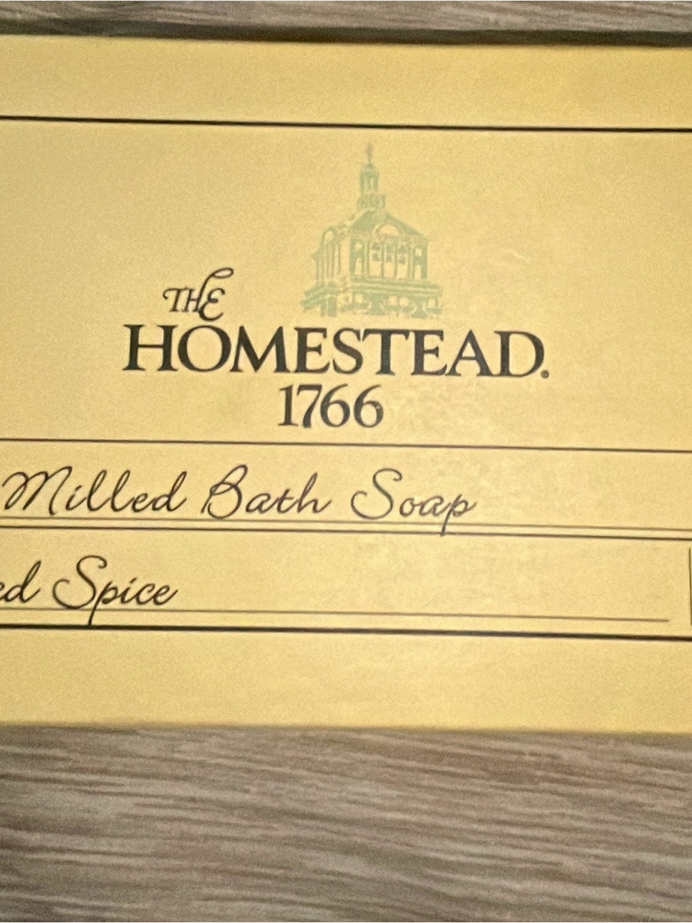 The Homestead 1766 Milled Bath Soap - Yellow Box
